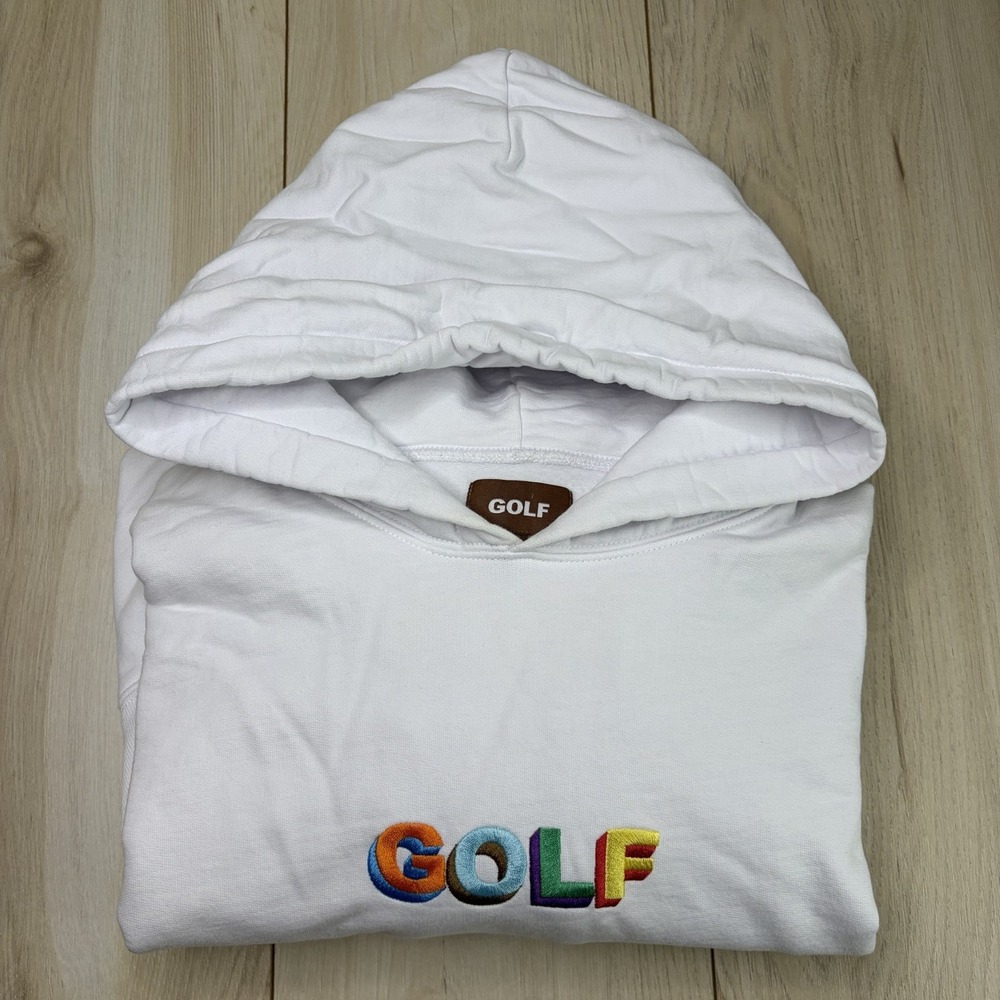 Golf Wang White Hoodie Sweater Men's Size XL Tyler Creator Pullover Le Fleur